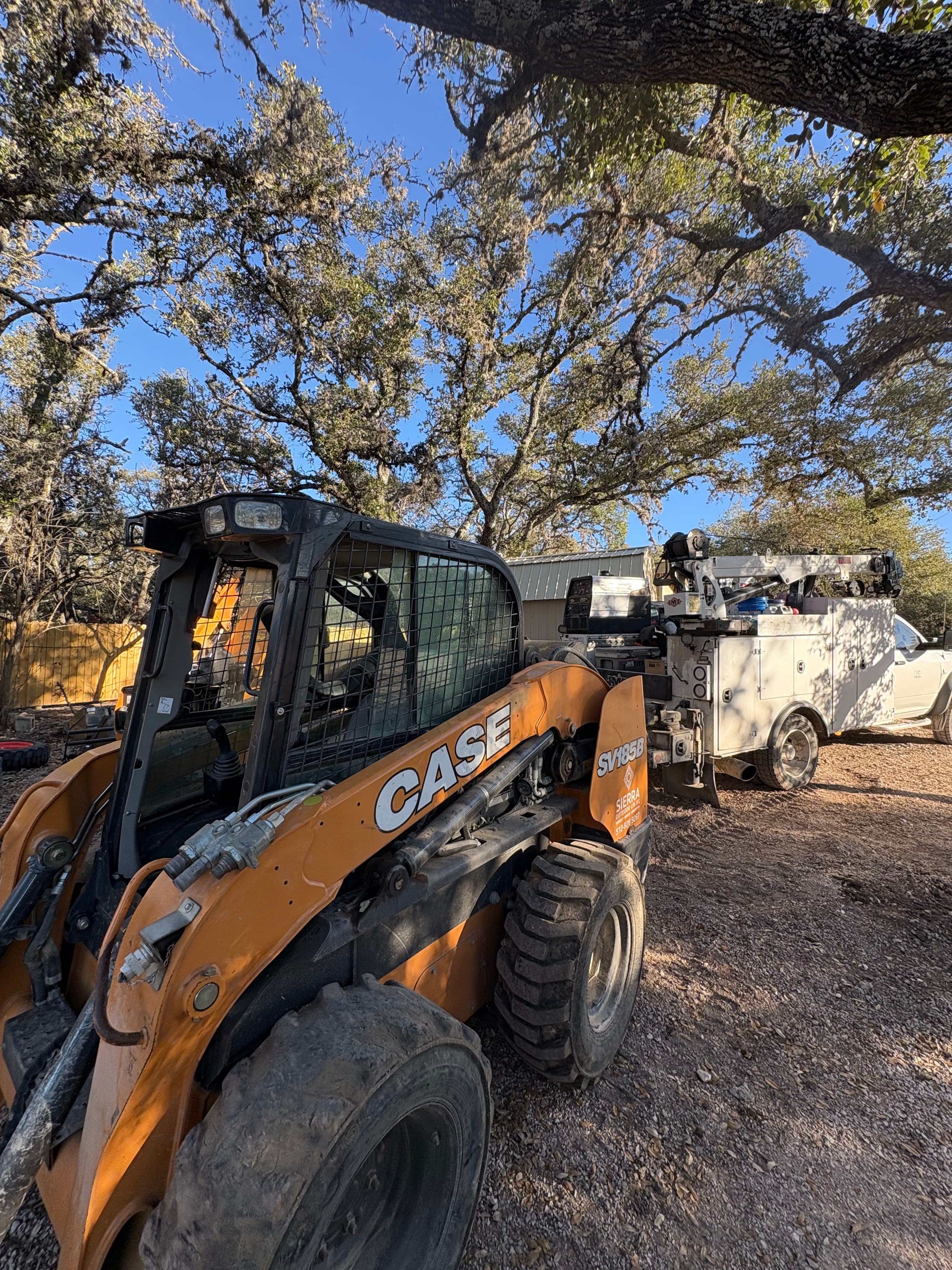 Case skid steer on-site repair with service truck
